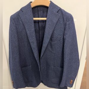 Proper Cloth navy unstructured blazer
